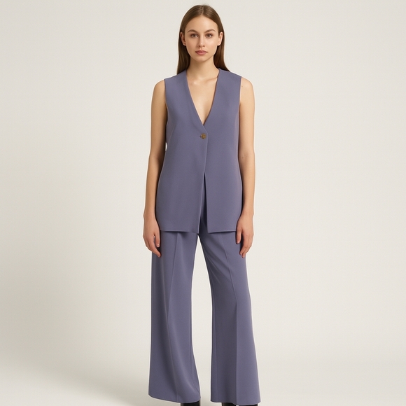 Jason Wu Jackets & Blazers - Jason Wu 1 Button Lavender Long Vest S